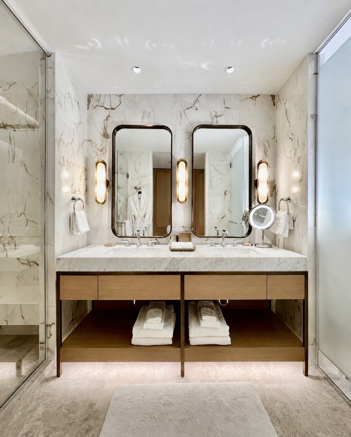 Ashley Lighting installation — luxury bathroom